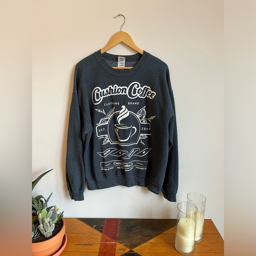 CUSHION COFFEE HEATHER GREY CREW